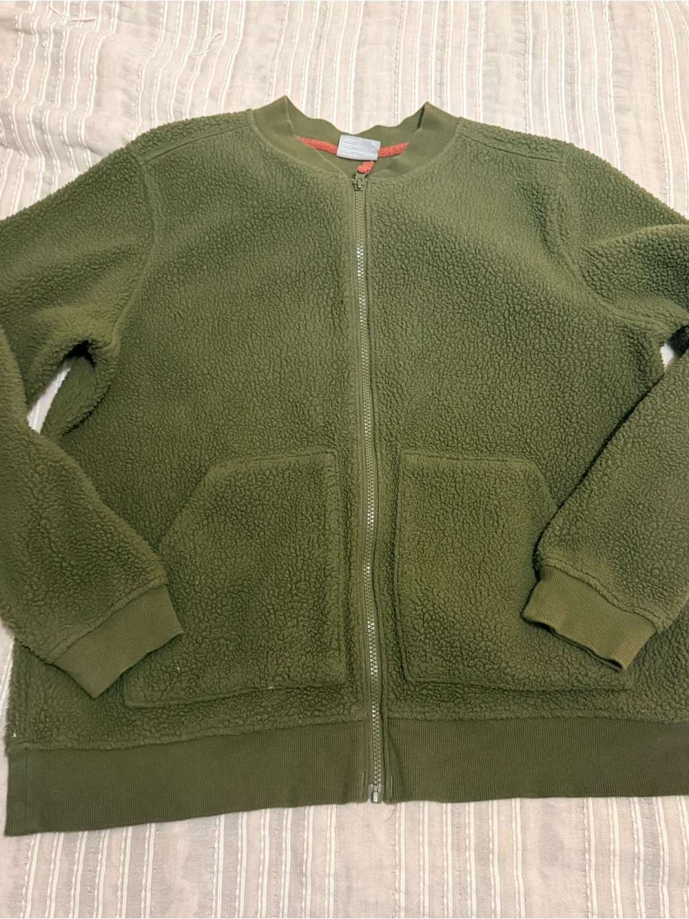 Columbia Olive Green Jacket with Rust Accent